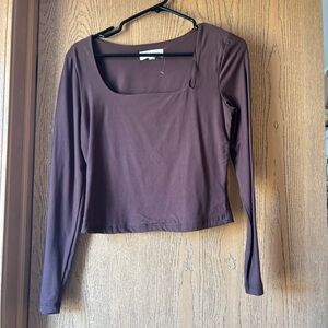 Pink Rose Chocolate Long Sleeve Top